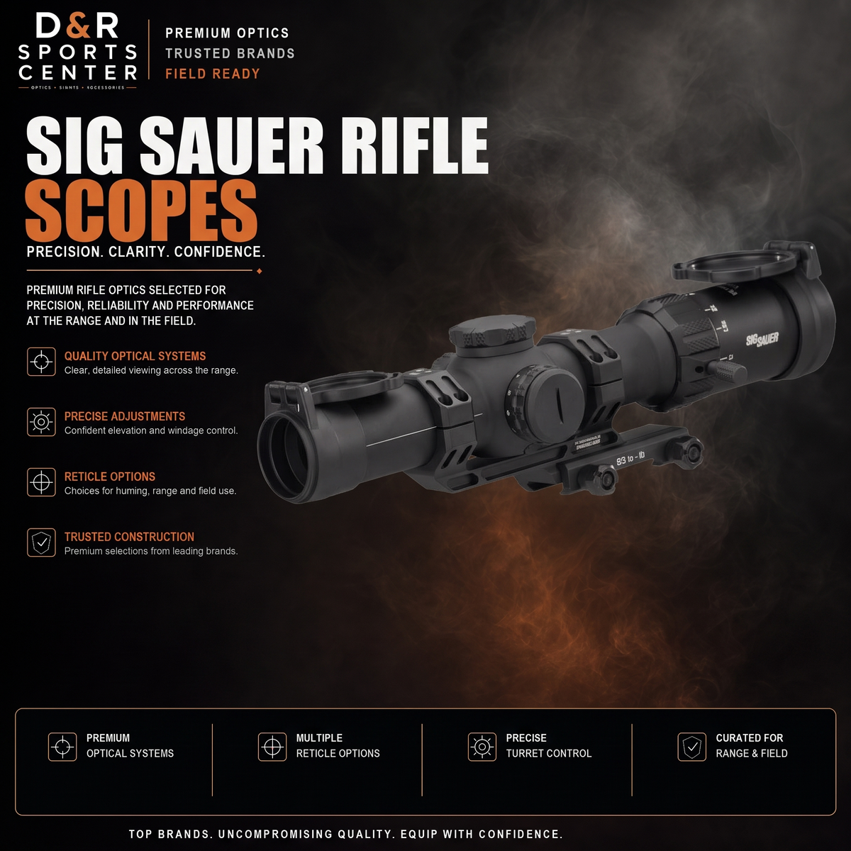 SIG Sauer Rifle Scopes collection — D&R Sports Center