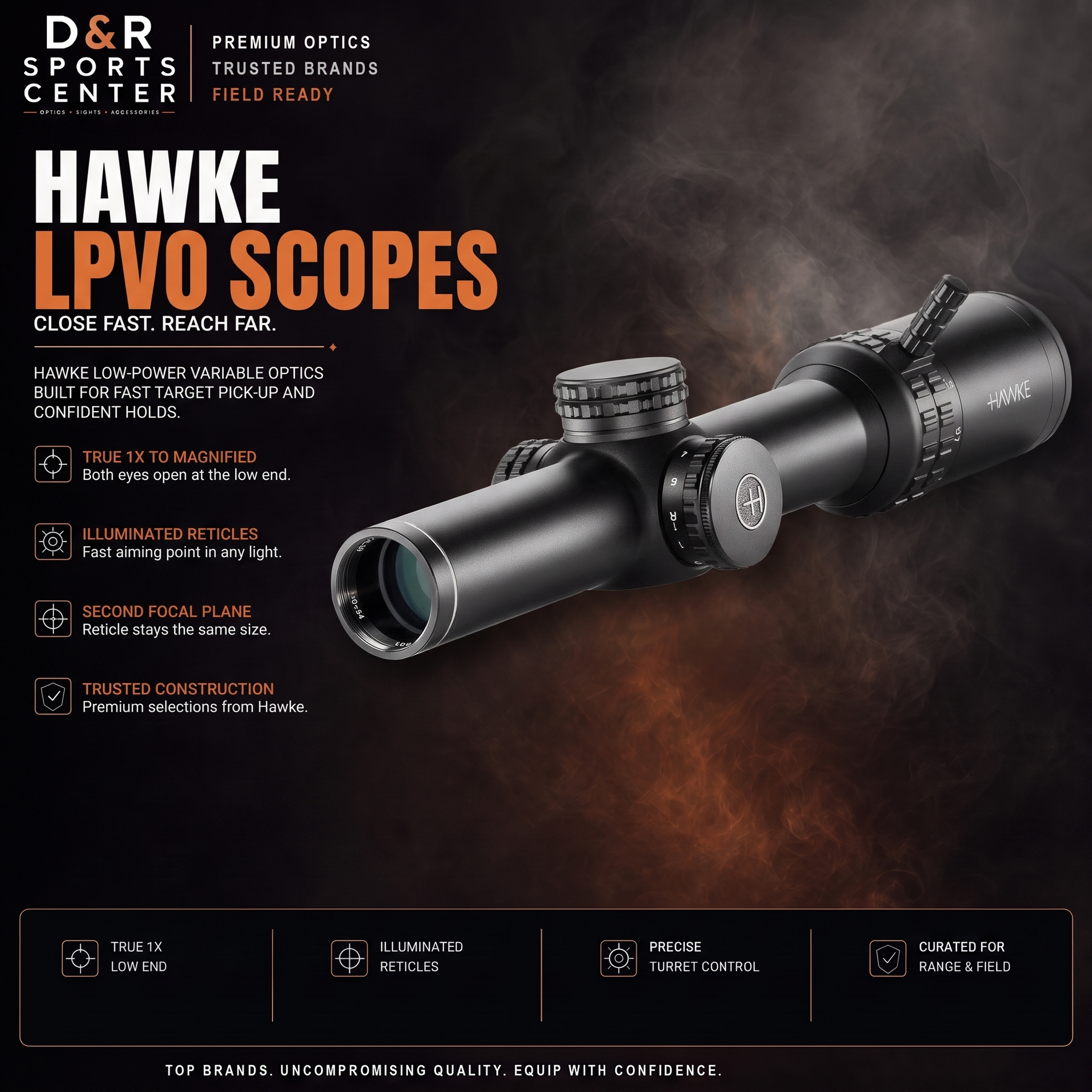 Hawke LPVO Rifle Scopes collection — D&R Sports Center