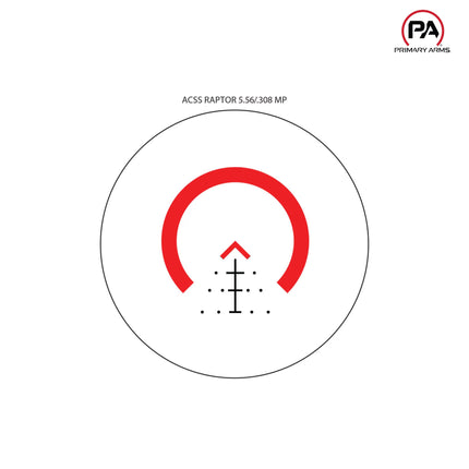 Primary Arms SLx 3x MicroPrism Scope Red ACSS RAPTOR 5.56/.308 Meter Reticle - MPN: 710038