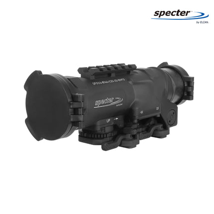 ELCAN SpecterDR 1x/4x Rifle Scope 7.62 BDC w/Flip Covers, ARD & A.R.M.S. Levers Black - DFOV4-B146-C20