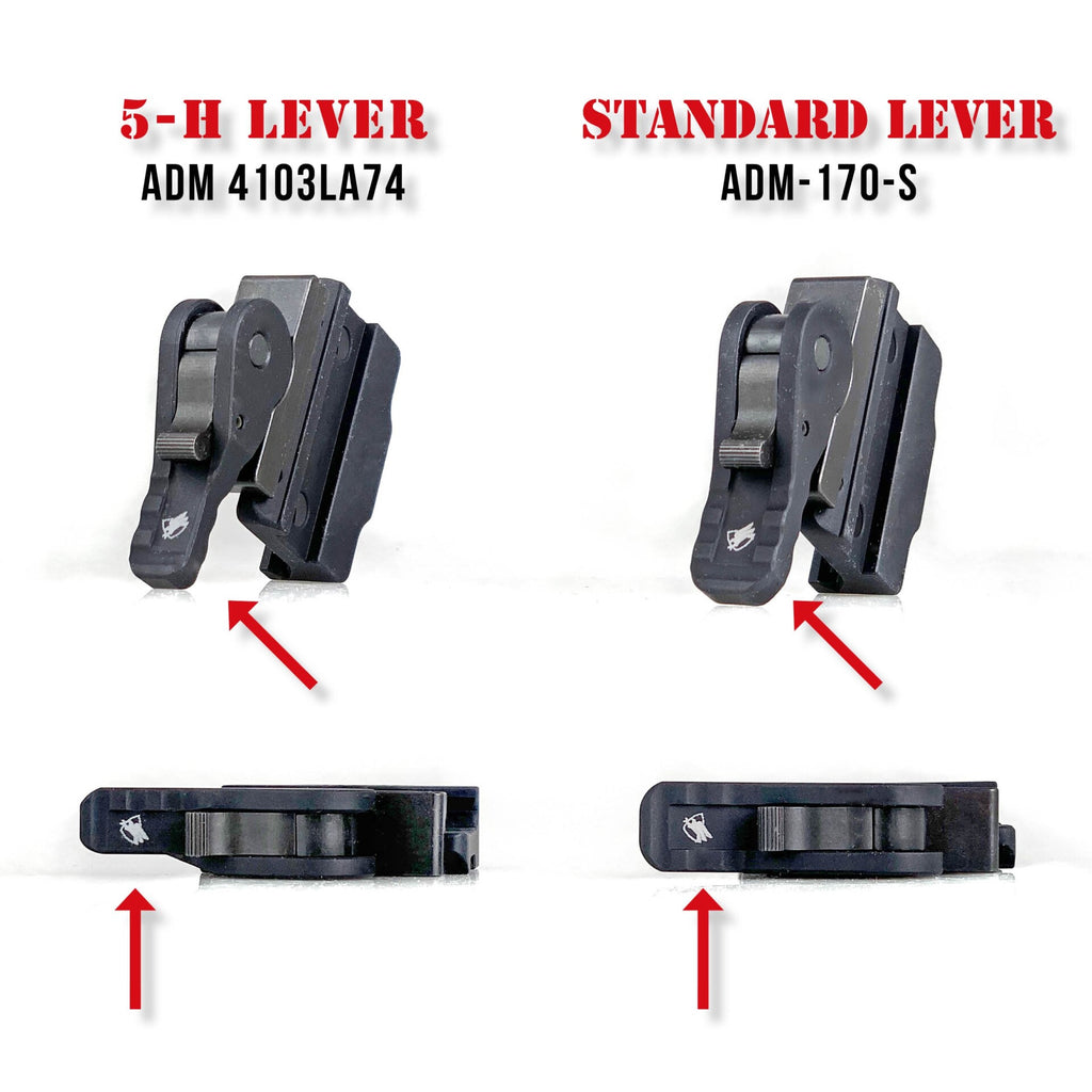 American Defense Manufacturing 5-H Picatinny Rail Lever Bipod Mount, product image 2
