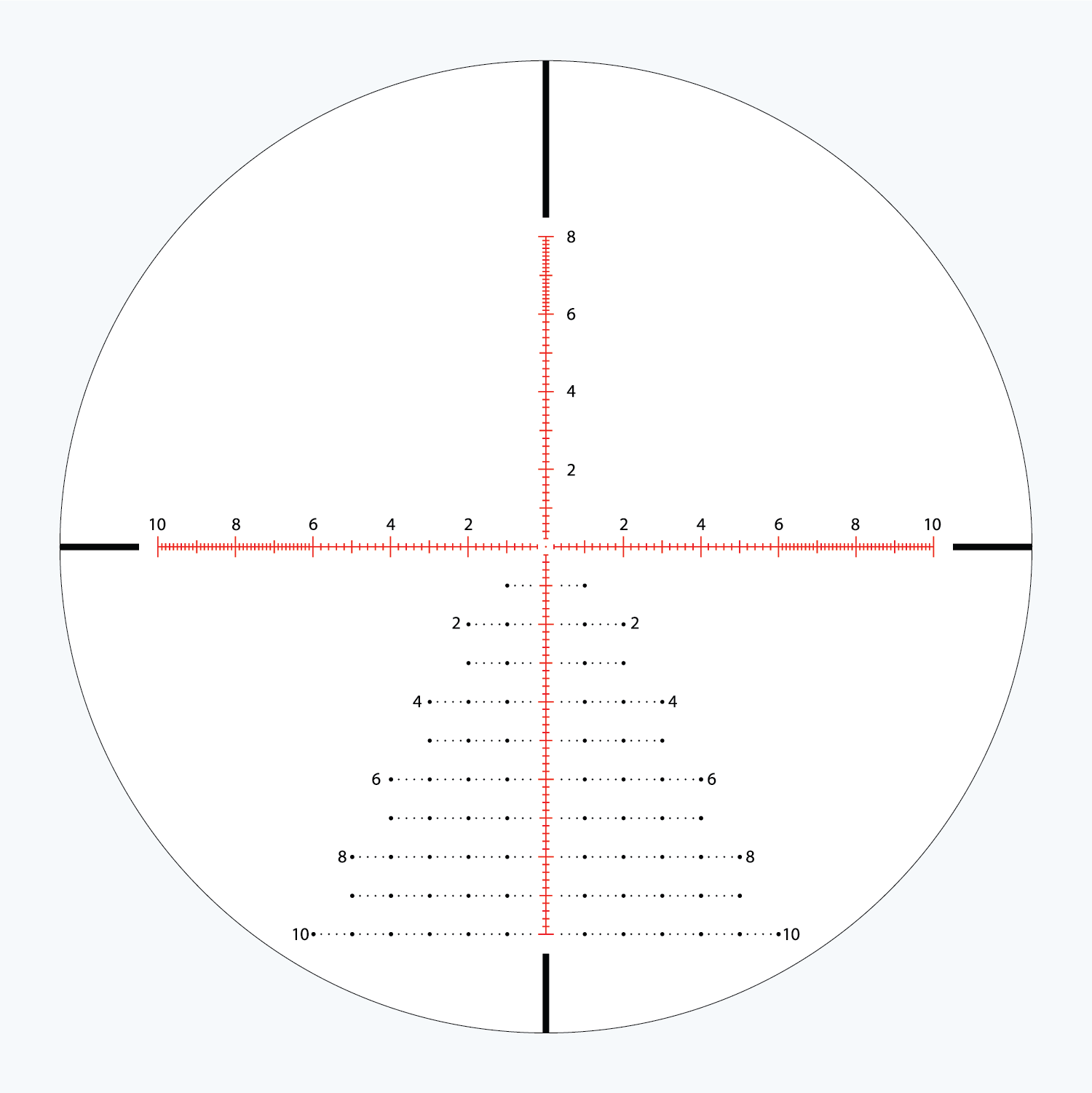 APRS12 FFP IR MIL reticle subtension diagram for the Athlon Ares ETR GEN2 UHD 4.5-30x56 Brown Rifle Scope