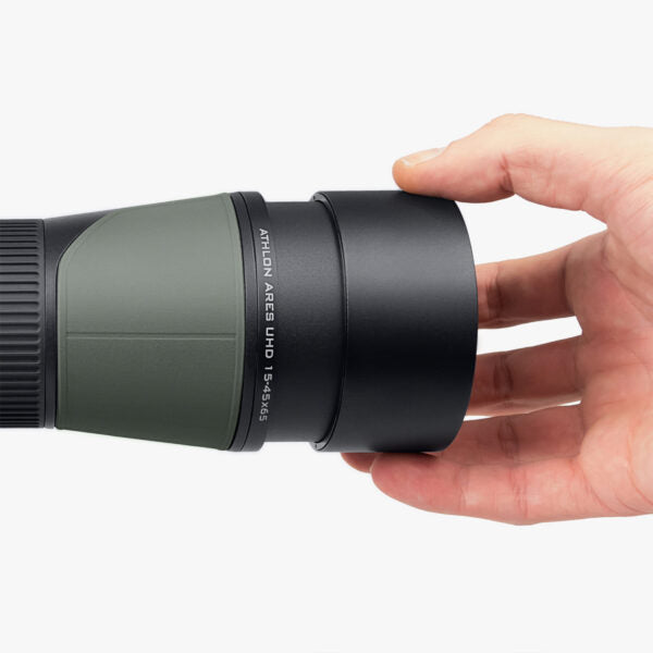 Athlon Ares G2 UHD 15-45x65 Spotting Scope Straight Angle, detail view