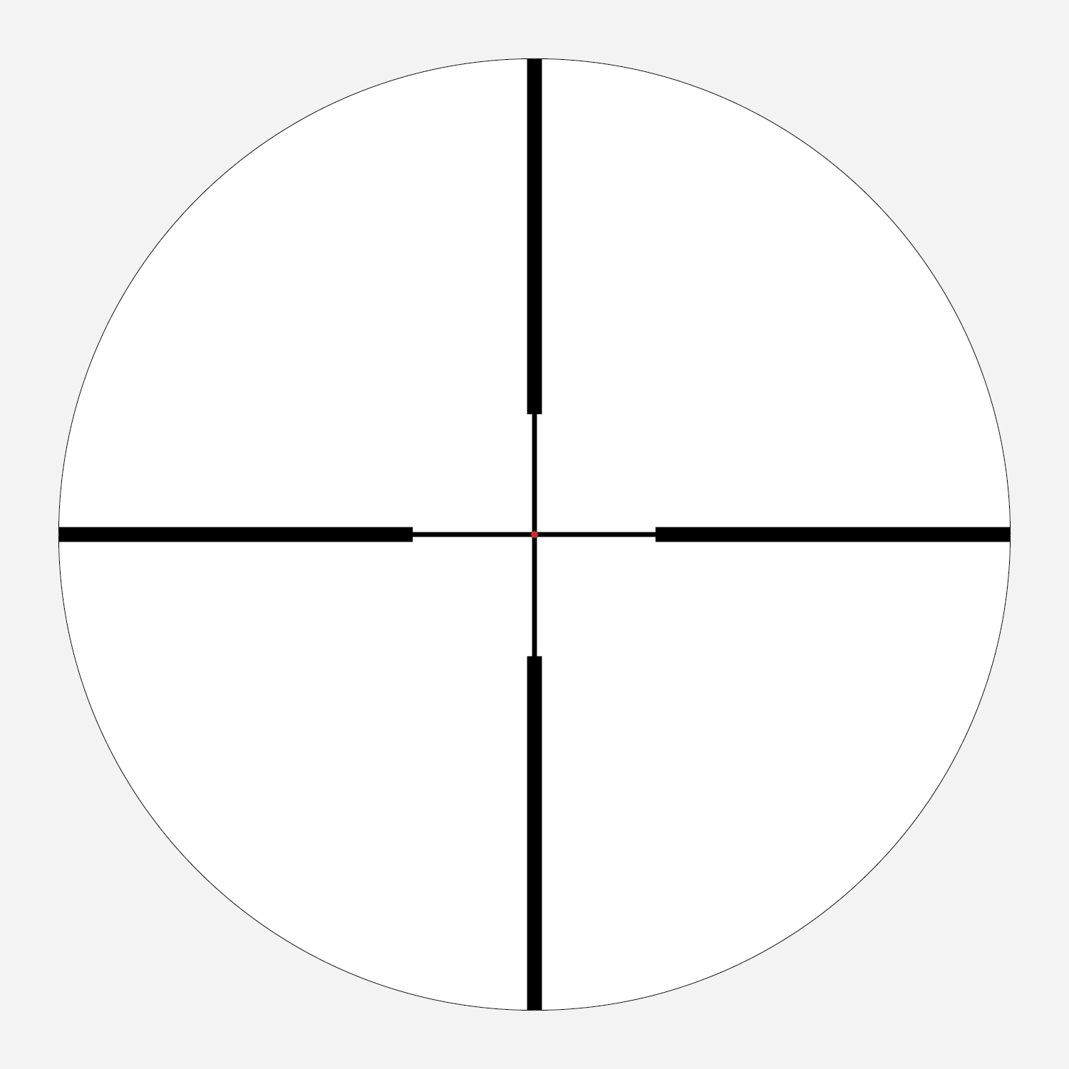AHMC1 reticle subtension diagram for the Athlon Ares HLR 2.5-15x42 Rifle Scope