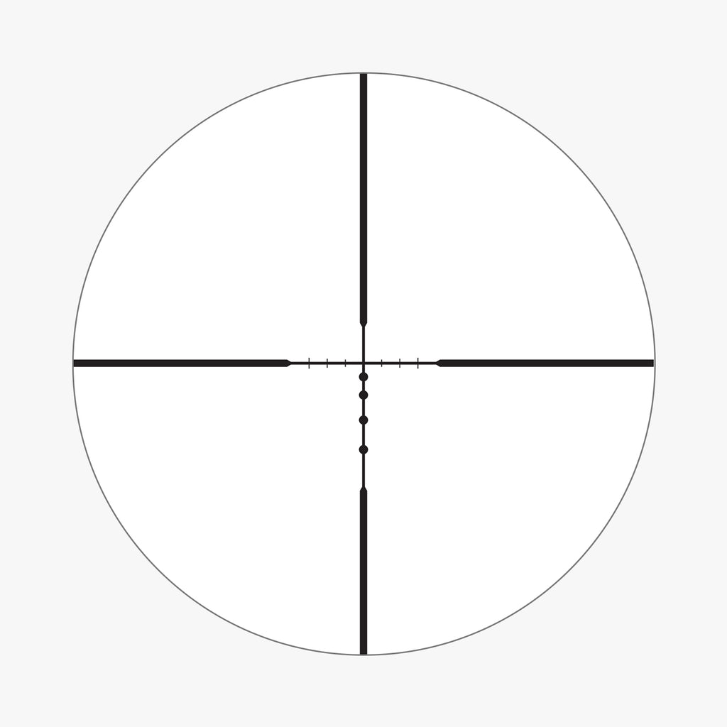 BDC 600 reticle subtension diagram for the Athlon Argos HMR 2-12x42 Rifle Scope