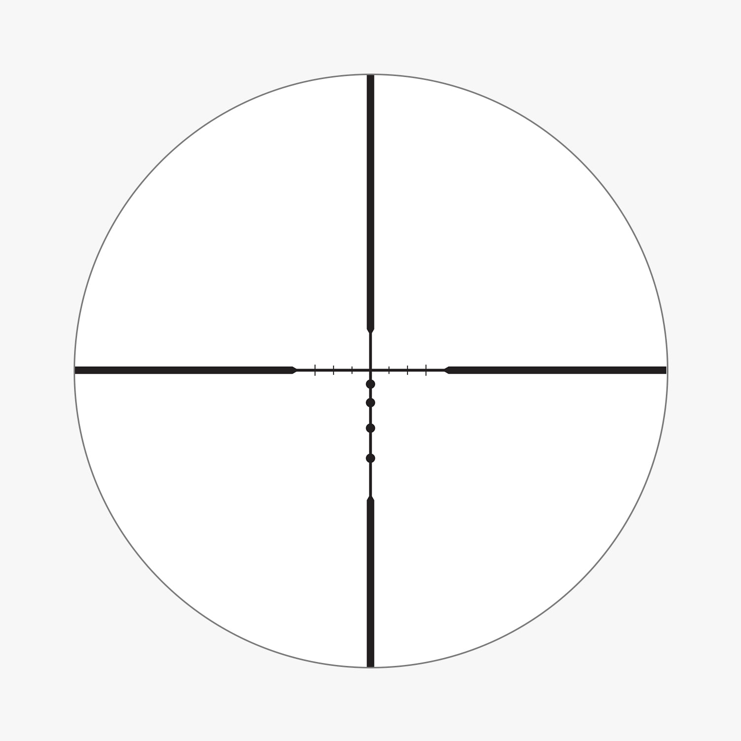 BDC 600 reticle subtension diagram for the Athlon Argos HMR 2-12x42 Rifle Scope
