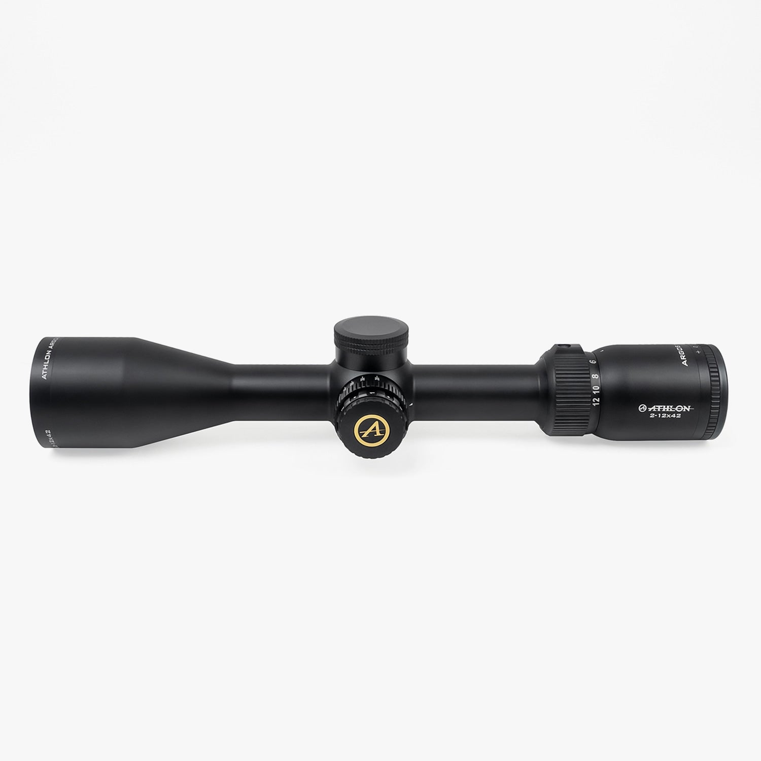 Athlon Argos HMR 2-12x42 Rifle Scope BDC 600A MOA, angled view