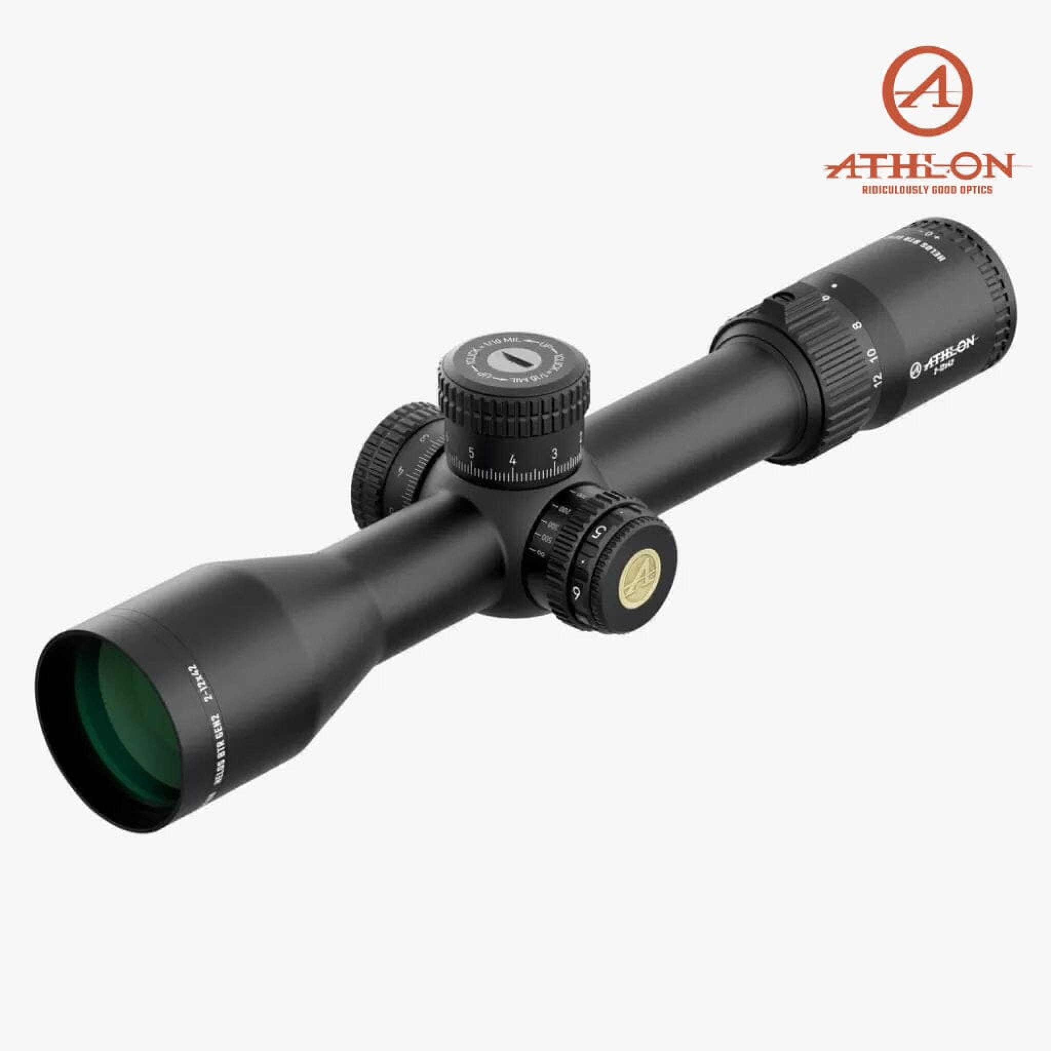 Athlon Helos BTR GEN2 2-12x42 Rifle Scope AHMR2 FFP IR MIL Illuminated, SKU 214105