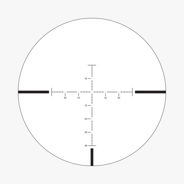 AAGR1 SFP MOA reticle subtension diagram for the Athlon Heras SPR 2-12x42 Rifle Scope