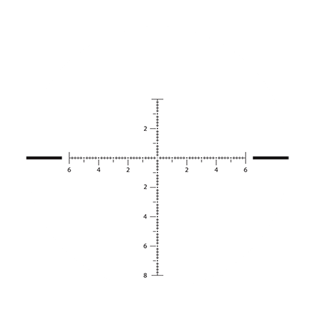 AAGR2 SFP MIL reticle subtension diagram for the Athlon Heras SPR 4-20x50 Rifle Scope