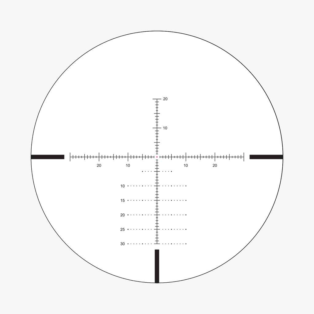 APLR7 reticle subtension diagram for the Athlon Heras SPR 6-24x56 Rifle Scope