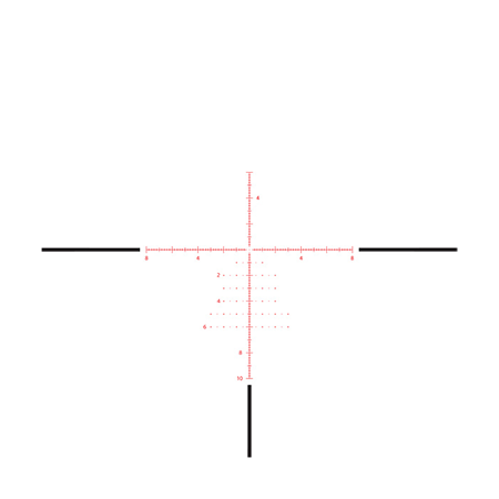 APRS9 FFP IR MIL reticle subtension diagram for the Athlon Heras SPR 6-24x56 Rifle Scope