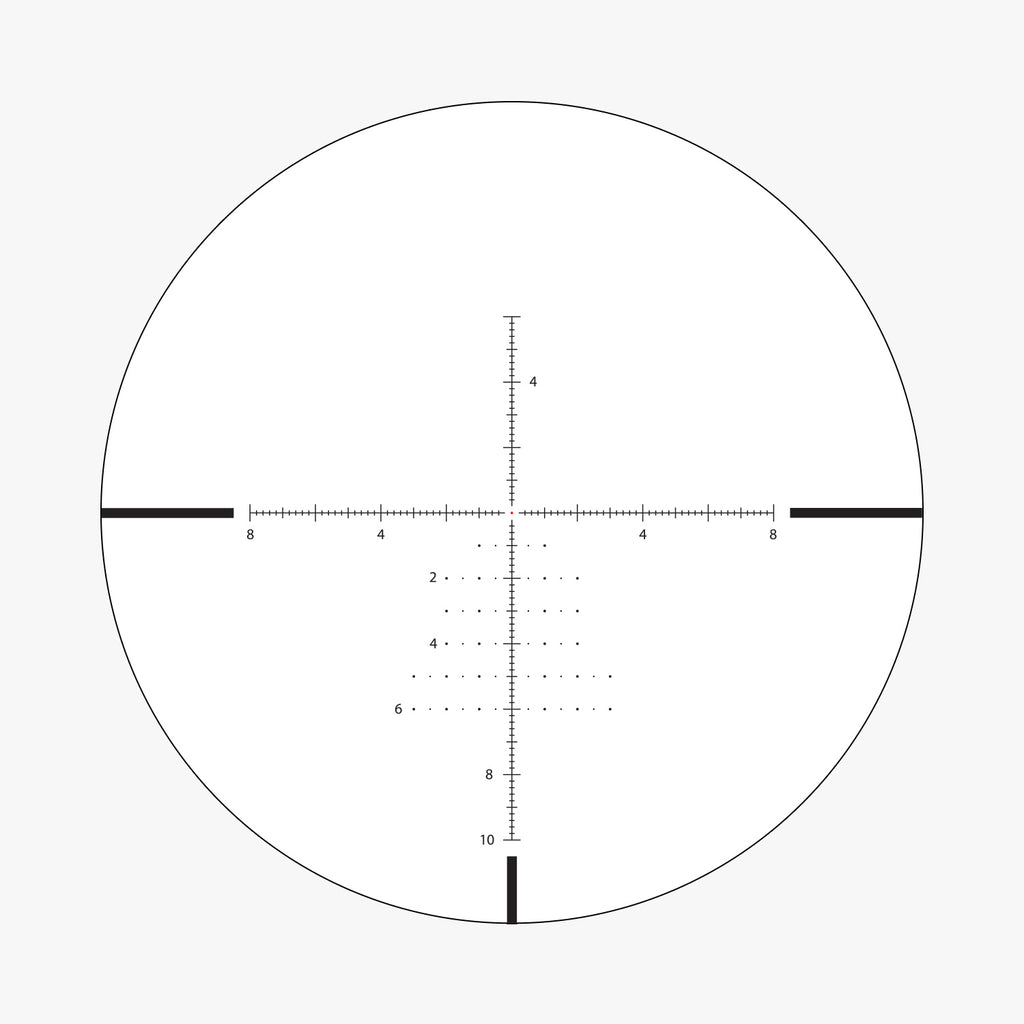 APRS7 SFP IR MIL reticle subtension diagram for the Athlon Heras SPR 6-24x56 Rifle Scope APSR7