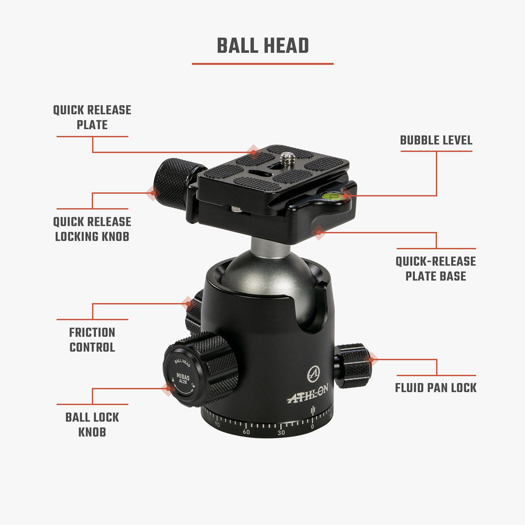 Athlon Midas AL28 Aluminum Tripod, product image 3