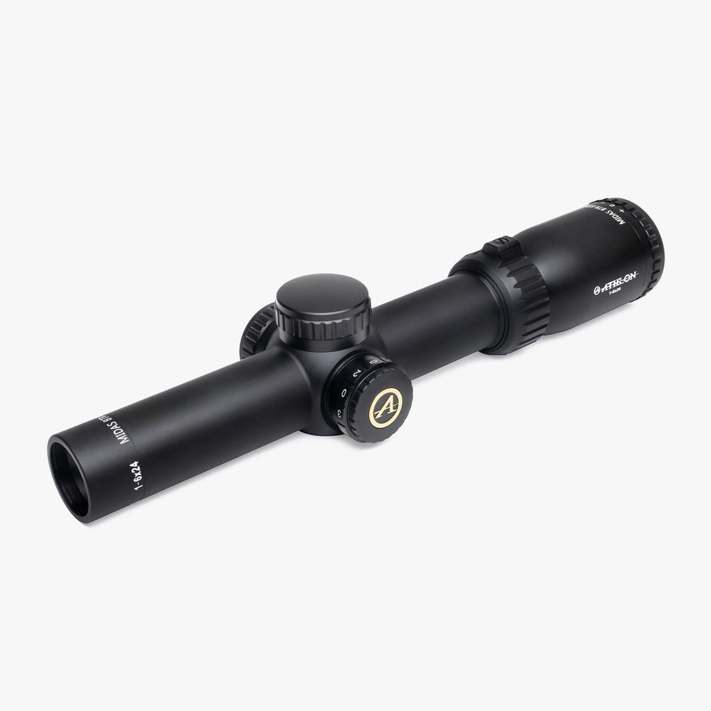 Athlon Midas BTR GEN2 HD 1-6x24 LPVO Rifle Scope ATSR16, angled view