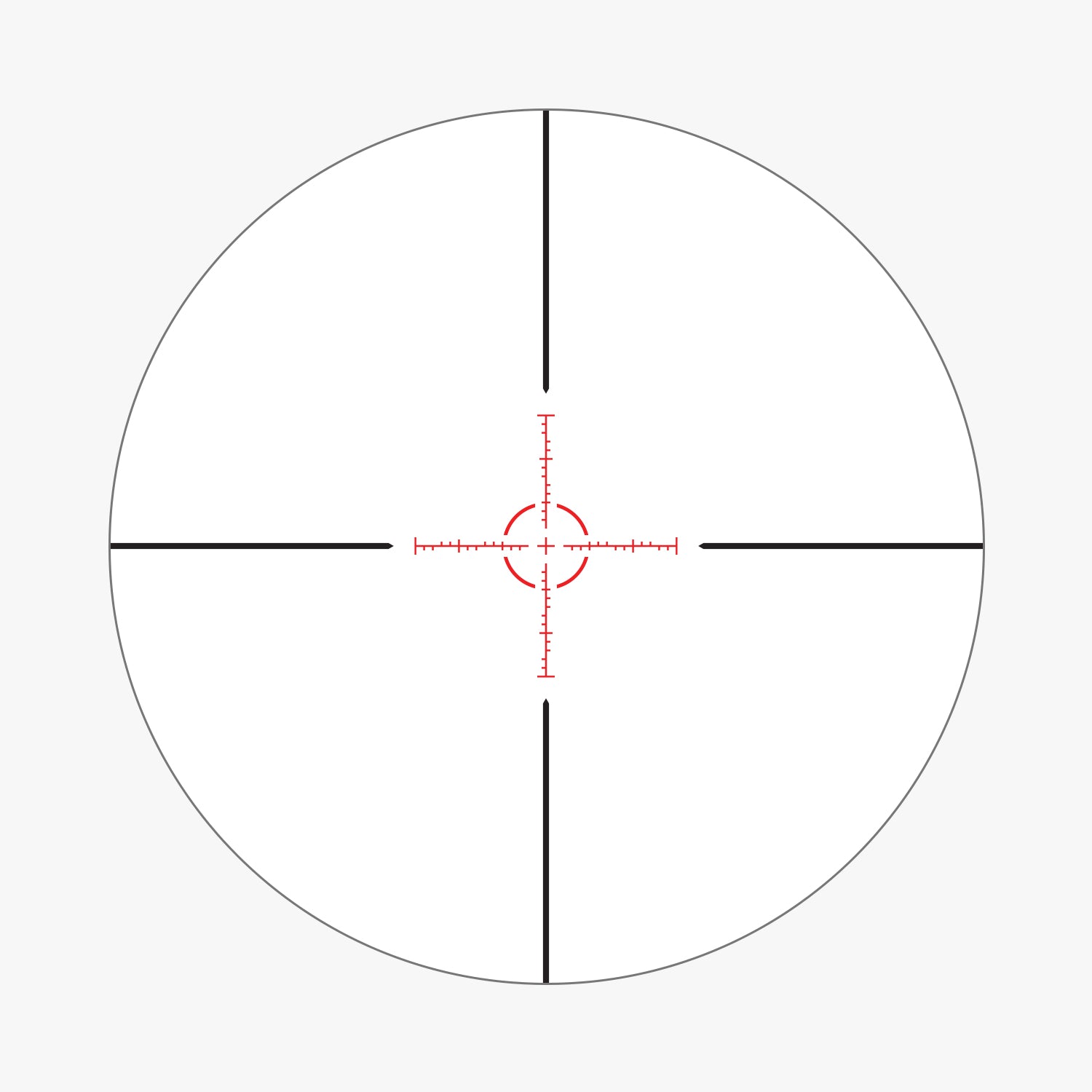 ATSR16 reticle subtension diagram for the Athlon Midas BTR GEN2 HD 1-6x24 LPVO Rifle Scope