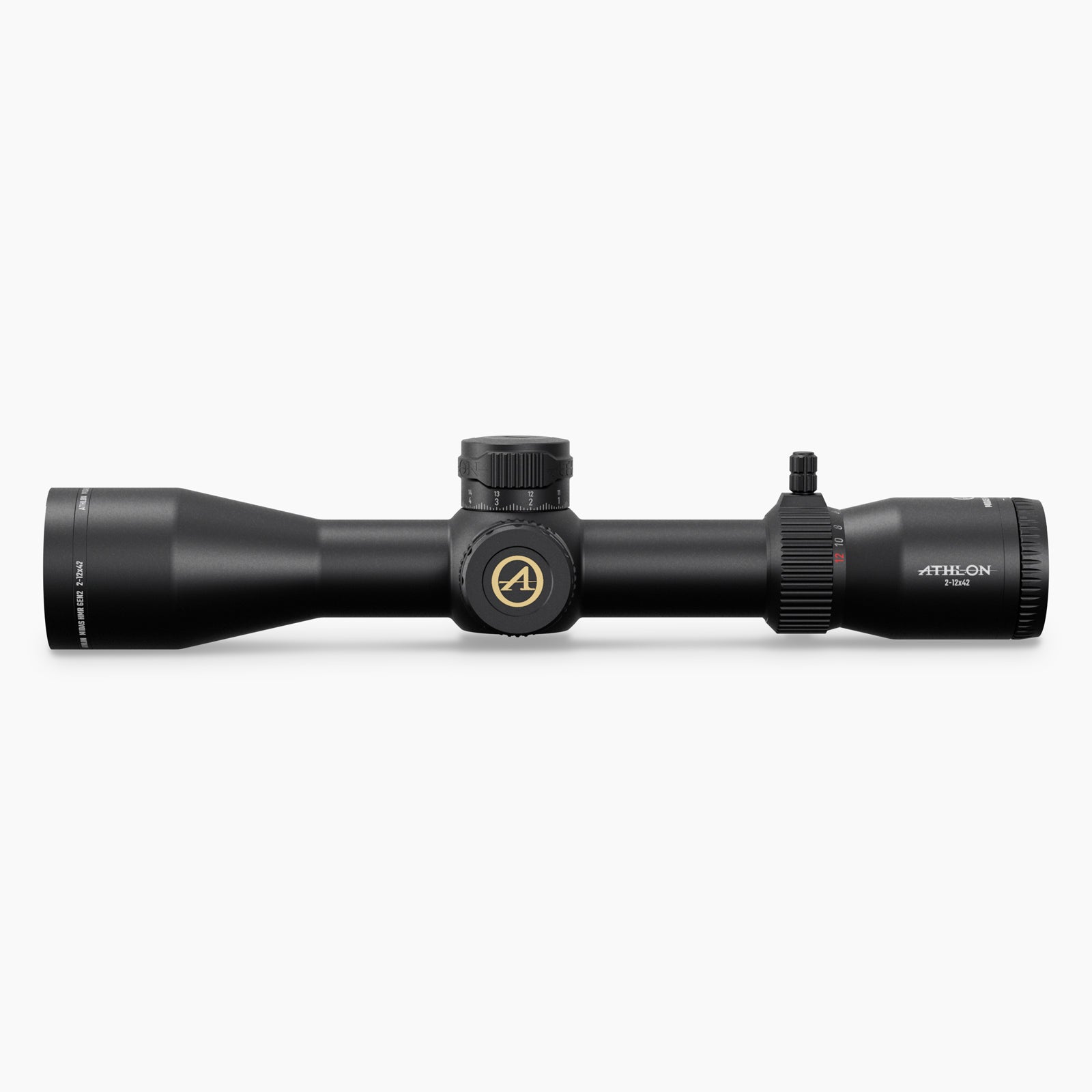 Athlon Midas HMR GEN2 2-12x42 Rifle Scope APRS-H2 MIL, side view