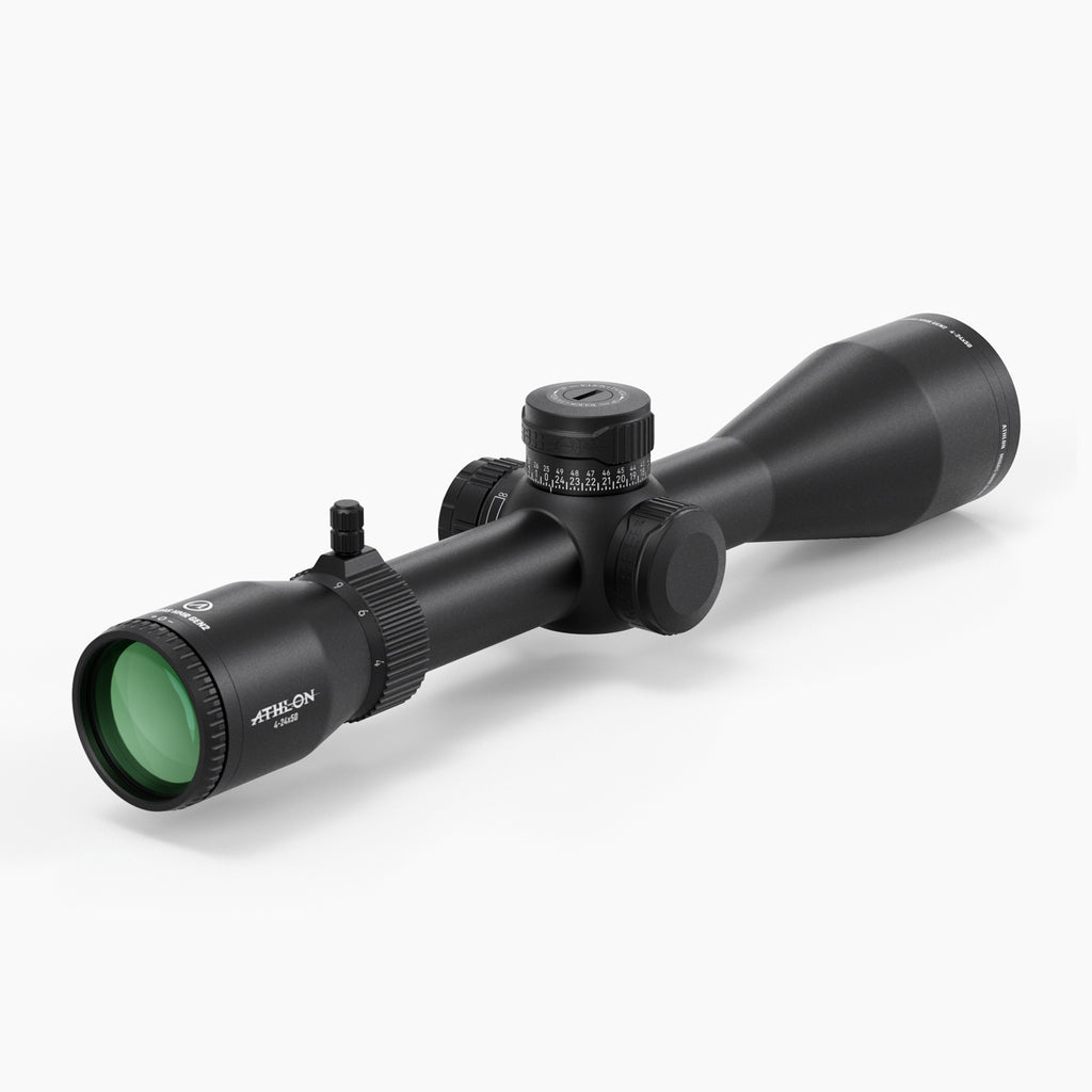 Athlon Midas HMR GEN2 4-24x50 Rifle Scope AHMC1 MOA, angled view