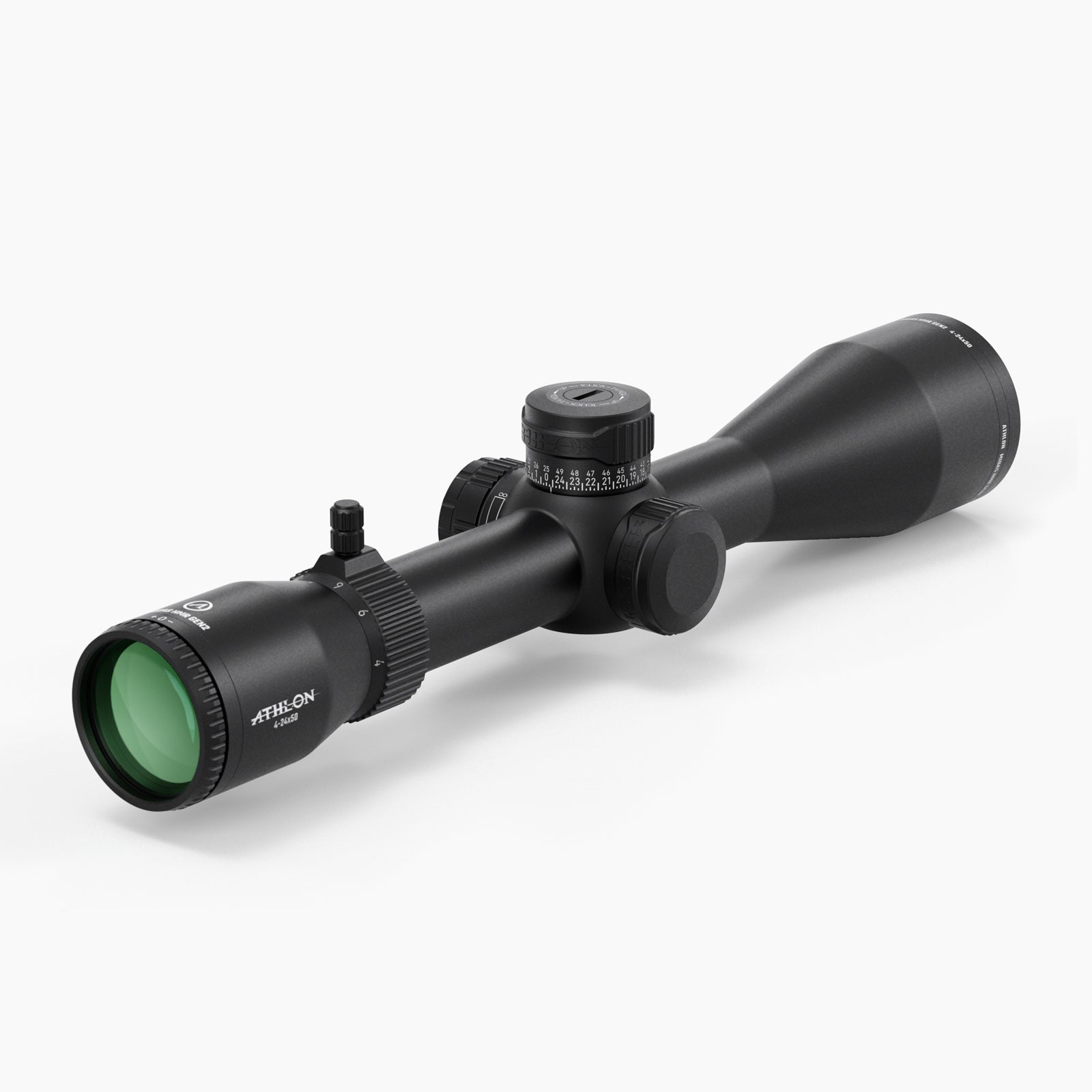 Athlon Midas HMR GEN2 4-24x50 Rifle Scope AHMC1 MOA, angled view