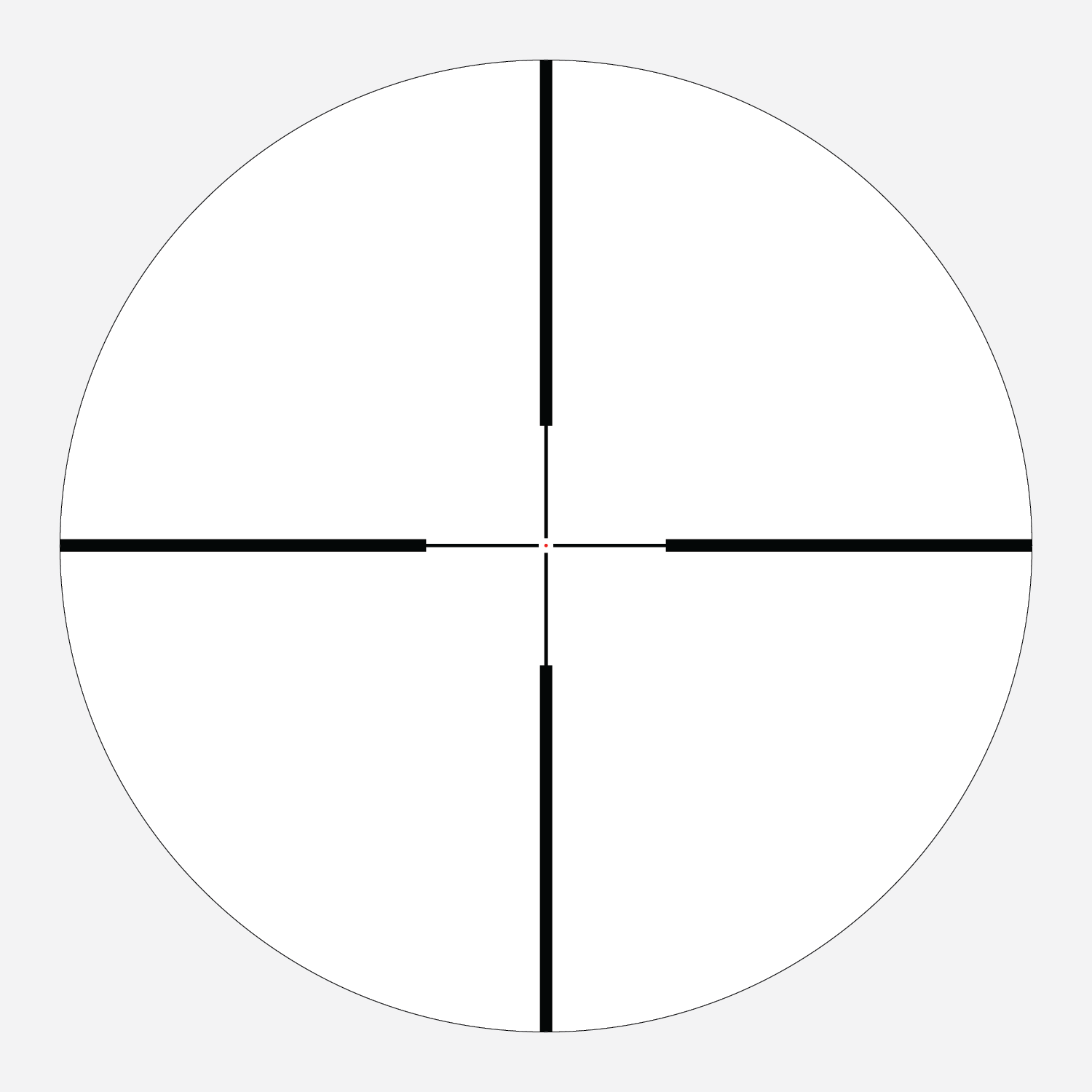AHMC1 reticle subtension diagram for the Athlon Midas HMR GEN2 4-24x50 Rifle Scope