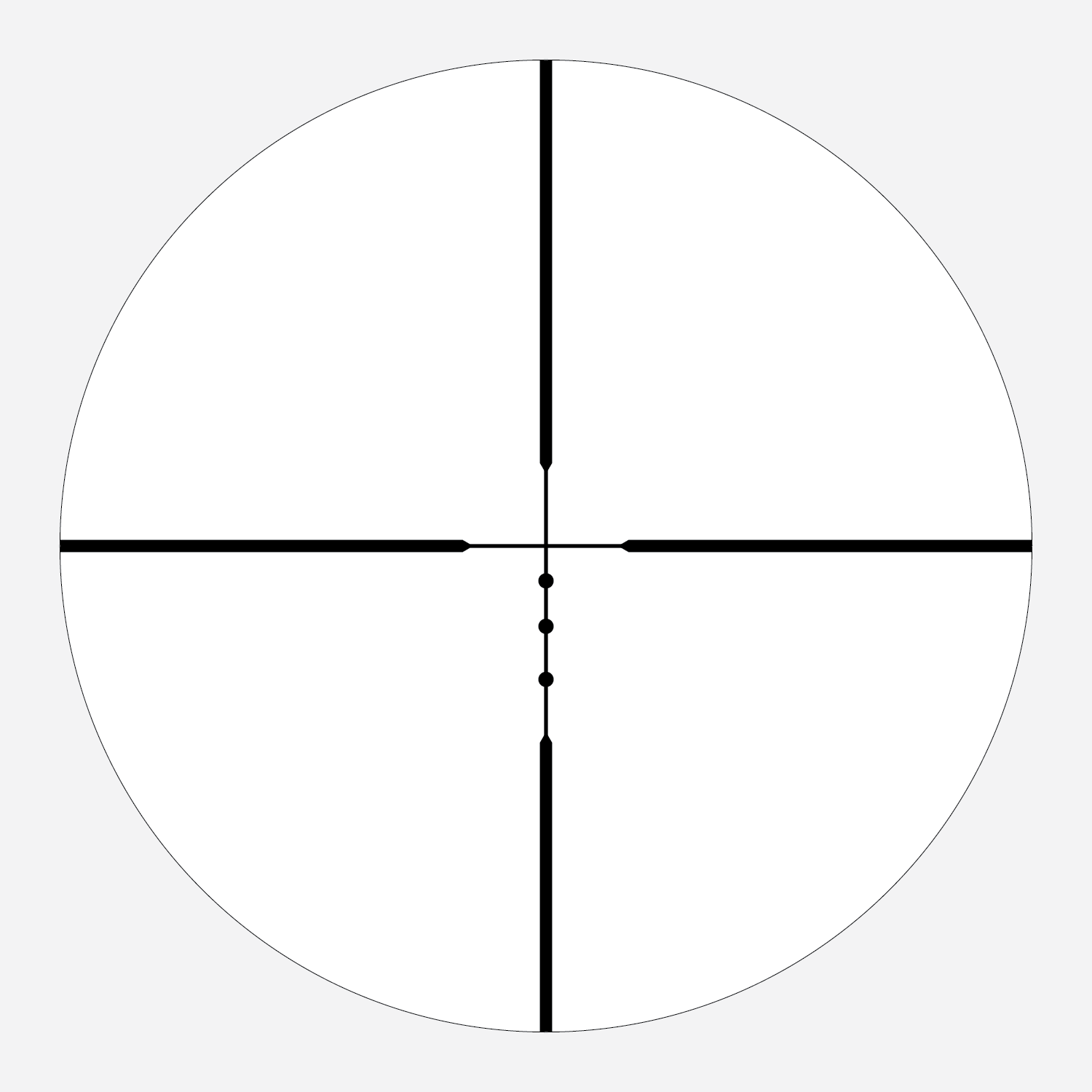 BDC 22 reticle subtension diagram for the Athlon Neos HMR 3-9x40 Rifle Scope
