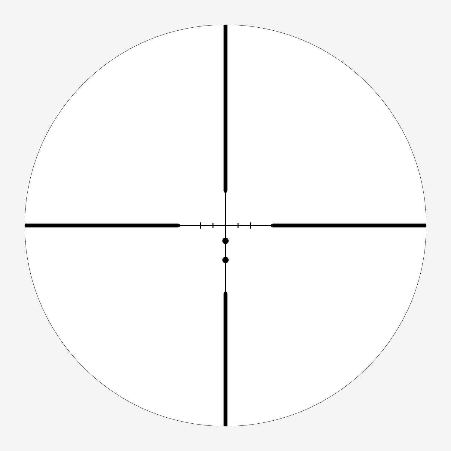 BDC 250M reticle subtension diagram for the Athlon Neos HMR 3-9x40 Rifle Scope
