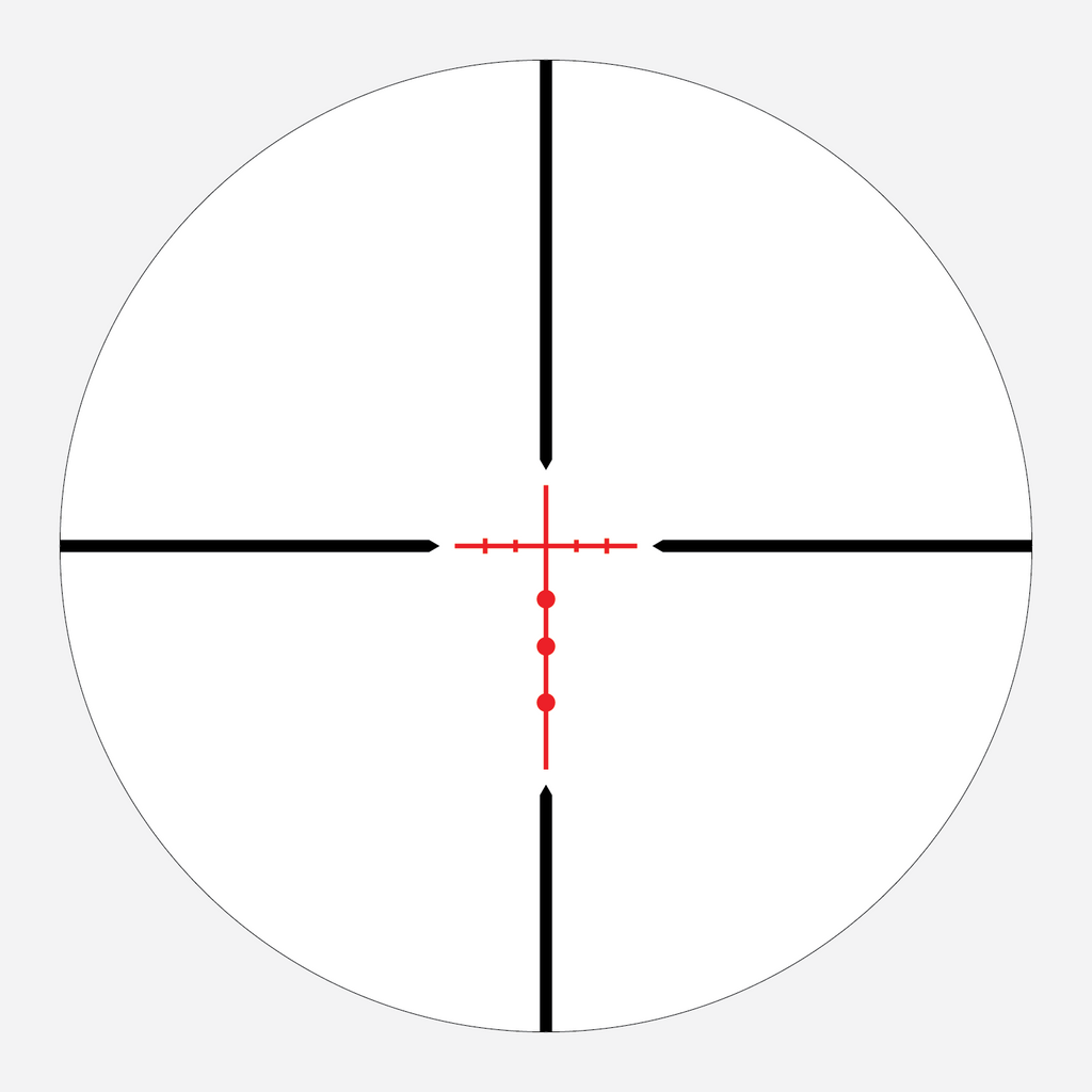 BDC 250S reticle subtension diagram for the Athlon Neos HMR 3-9x40 Rifle Scope