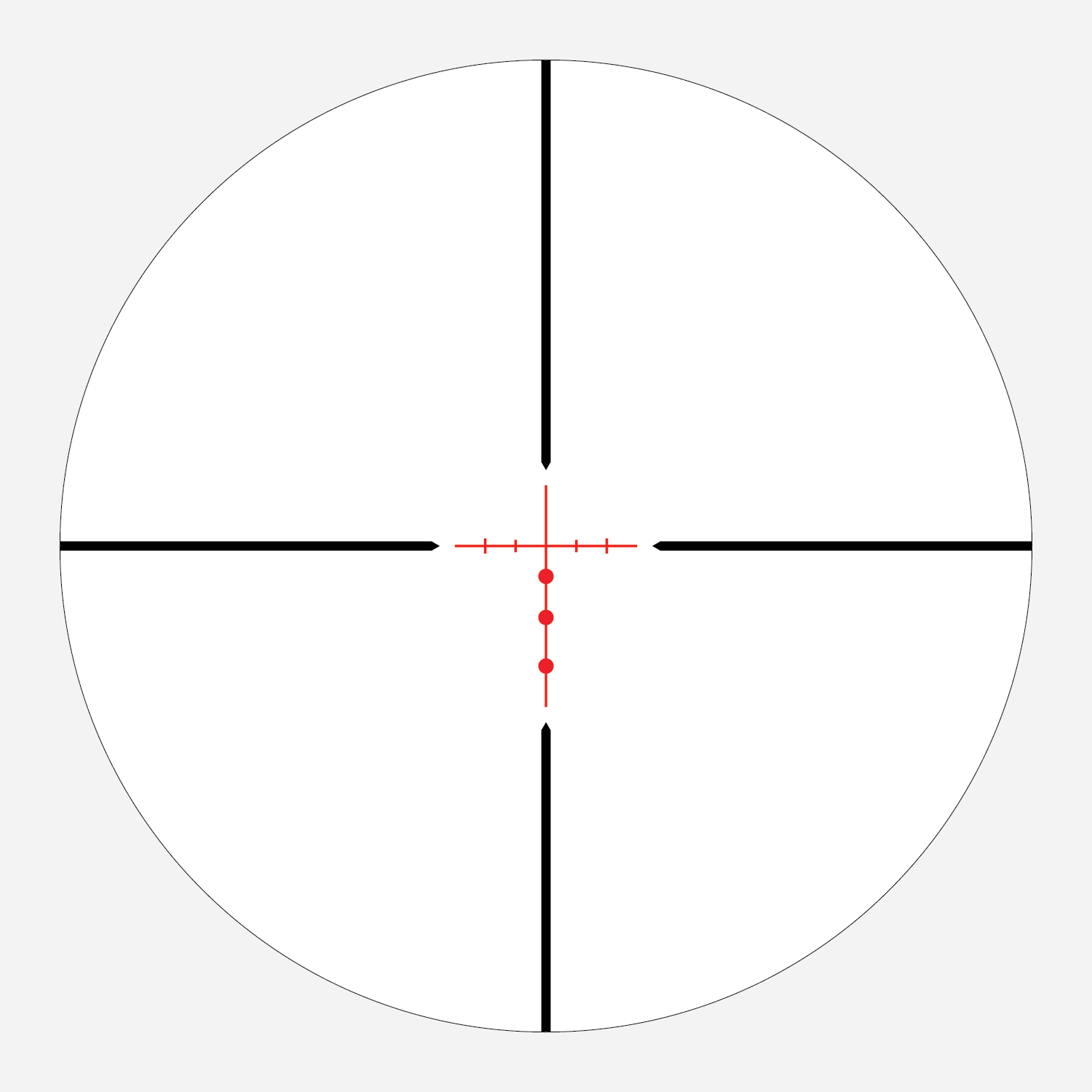BDC 300 reticle subtension diagram for the Athlon Neos HMR 3-9x40 Rifle Scope