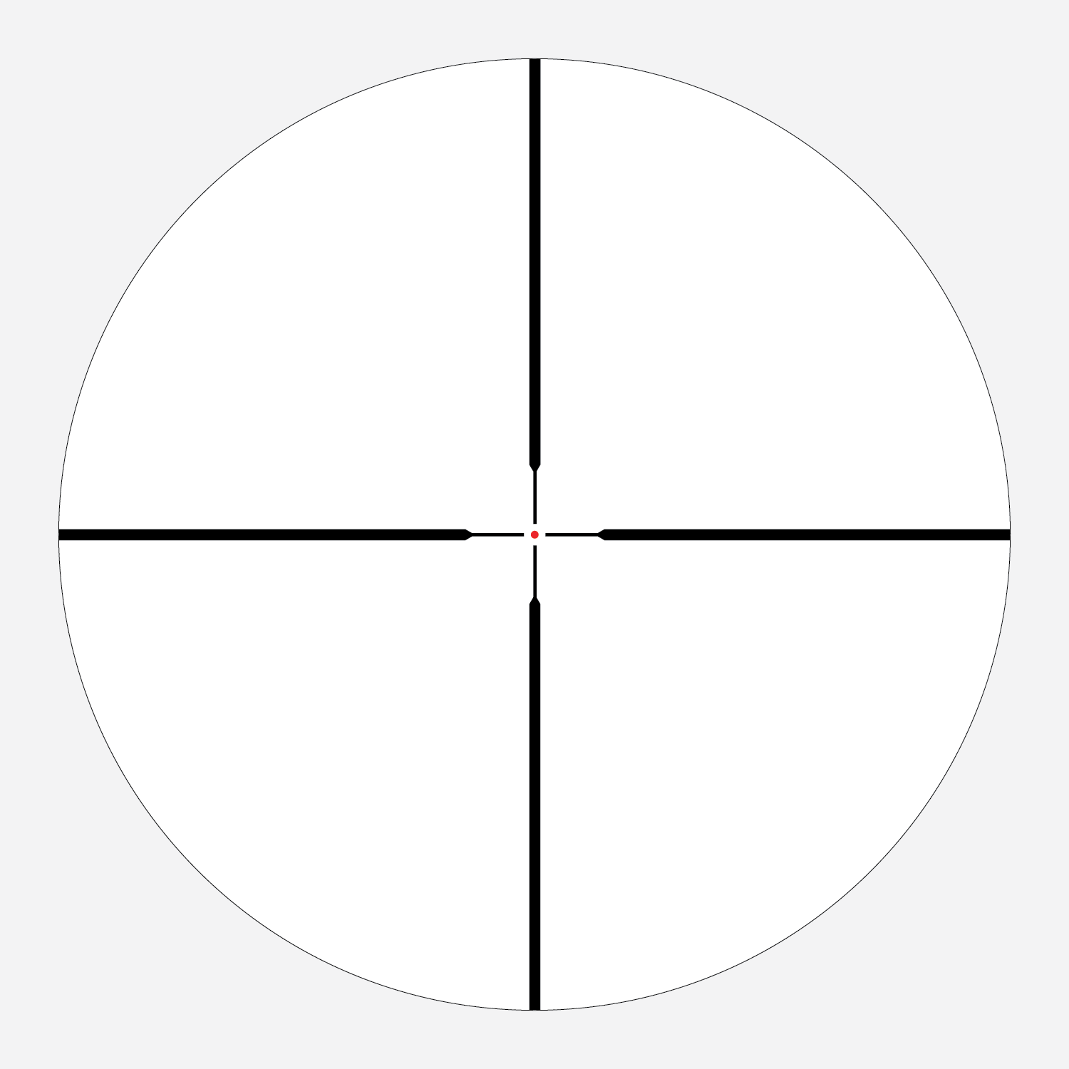 AHMC reticle subtension diagram for the Athlon Neos HMR 3-9x50 Rifle Scope