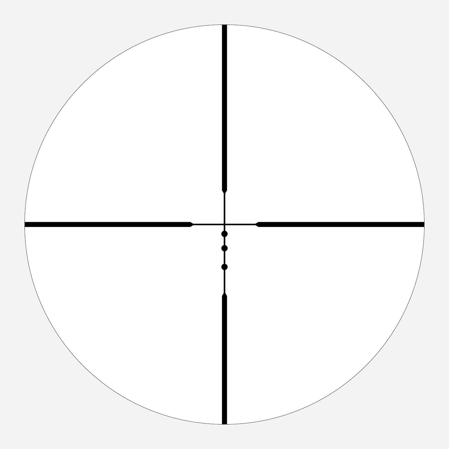 BDC 17 reticle subtension diagram for the Athlon Neos HMR 4-12x40 Rifle Scope