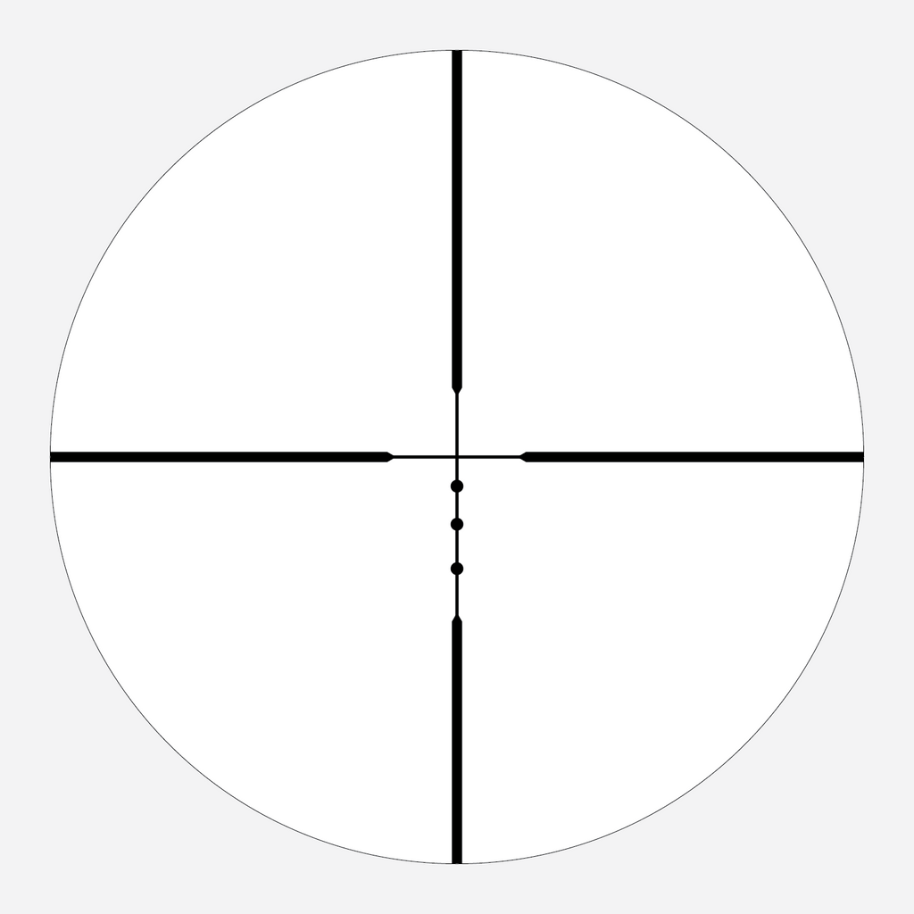 BDC 22 SFP MOA reticle subtension diagram for the Athlon Neos HMR 4-12x40 Rifle Scope
