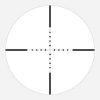 Mil-Dot reticle subtension diagram for the Athlon Neos HMR 4-12x40 Rifle Scope