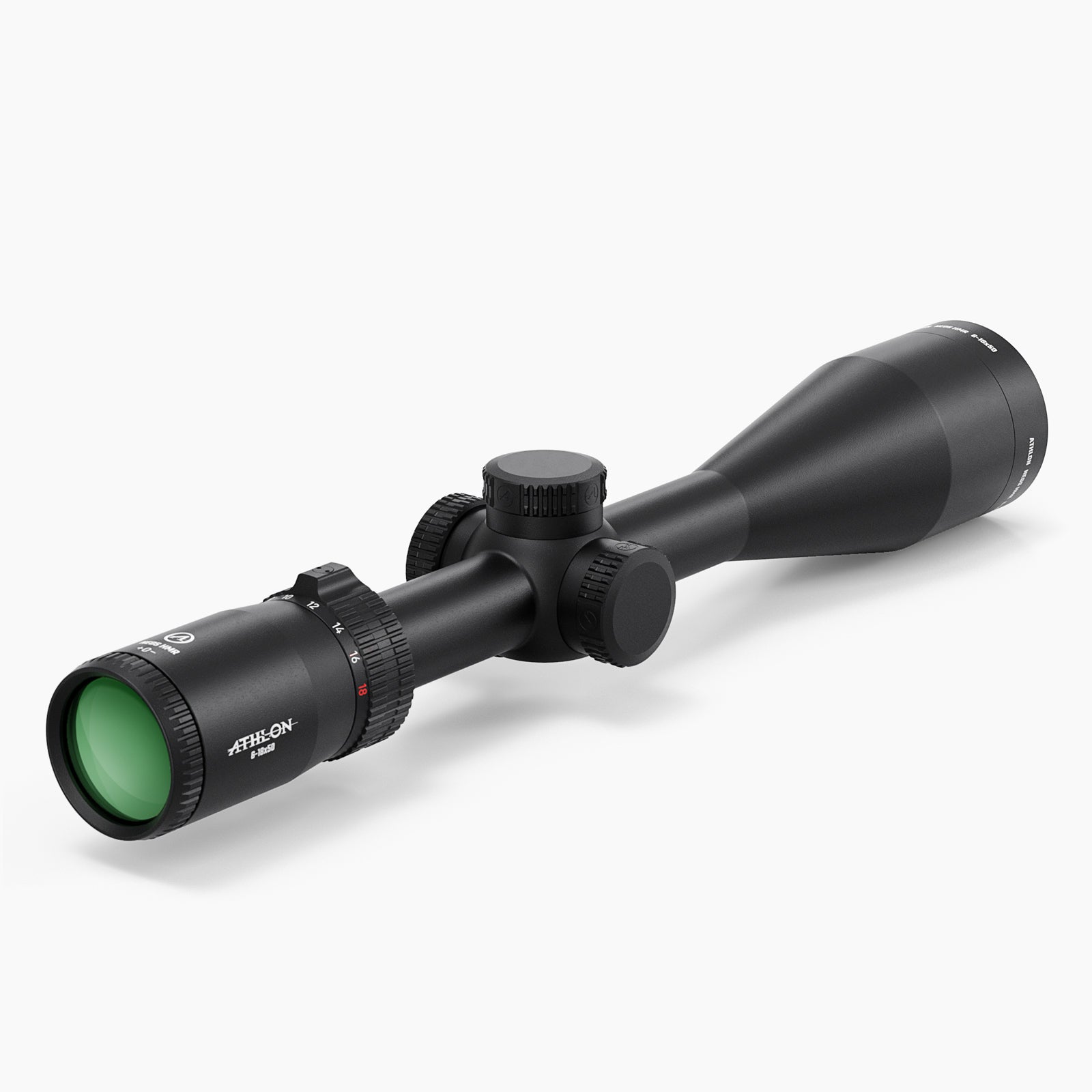 Athlon Neos HMR 6-18x50 Rifle Scope BDC 600 MOA, angled view