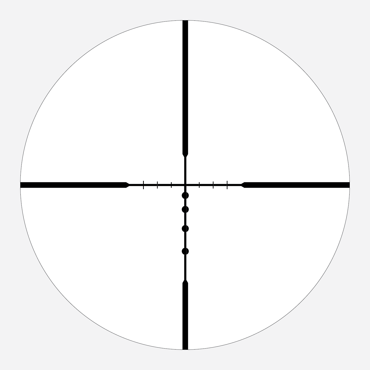 BDC 600 reticle subtension diagram for the Athlon Neos HMR 6-18x50 Rifle Scope
