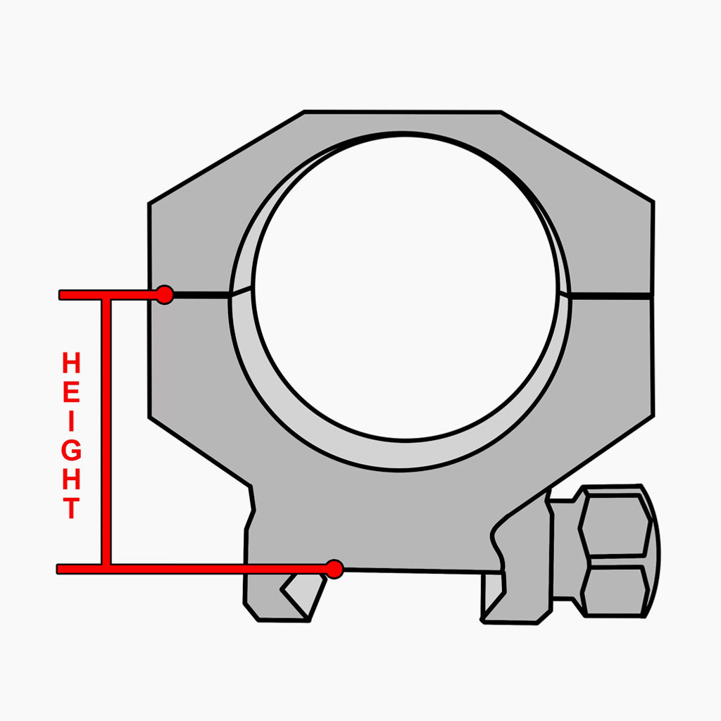 Athlon Precision 30mm Medium Height Scope Rings, detail view