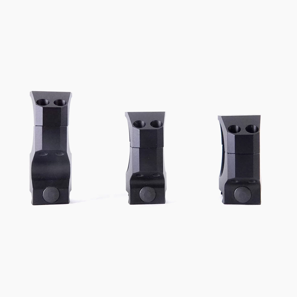 Athlon Precision 34mm Medium Height Scope Rings, angled view