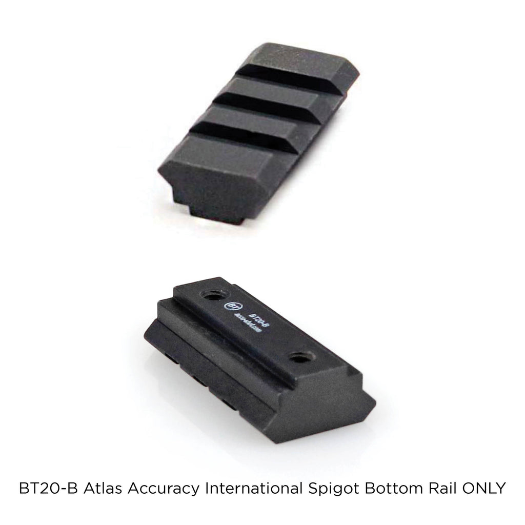 Atlas Bipod BT20-B Accuracy International Spigot Bottom Rail, SKU BT20-B