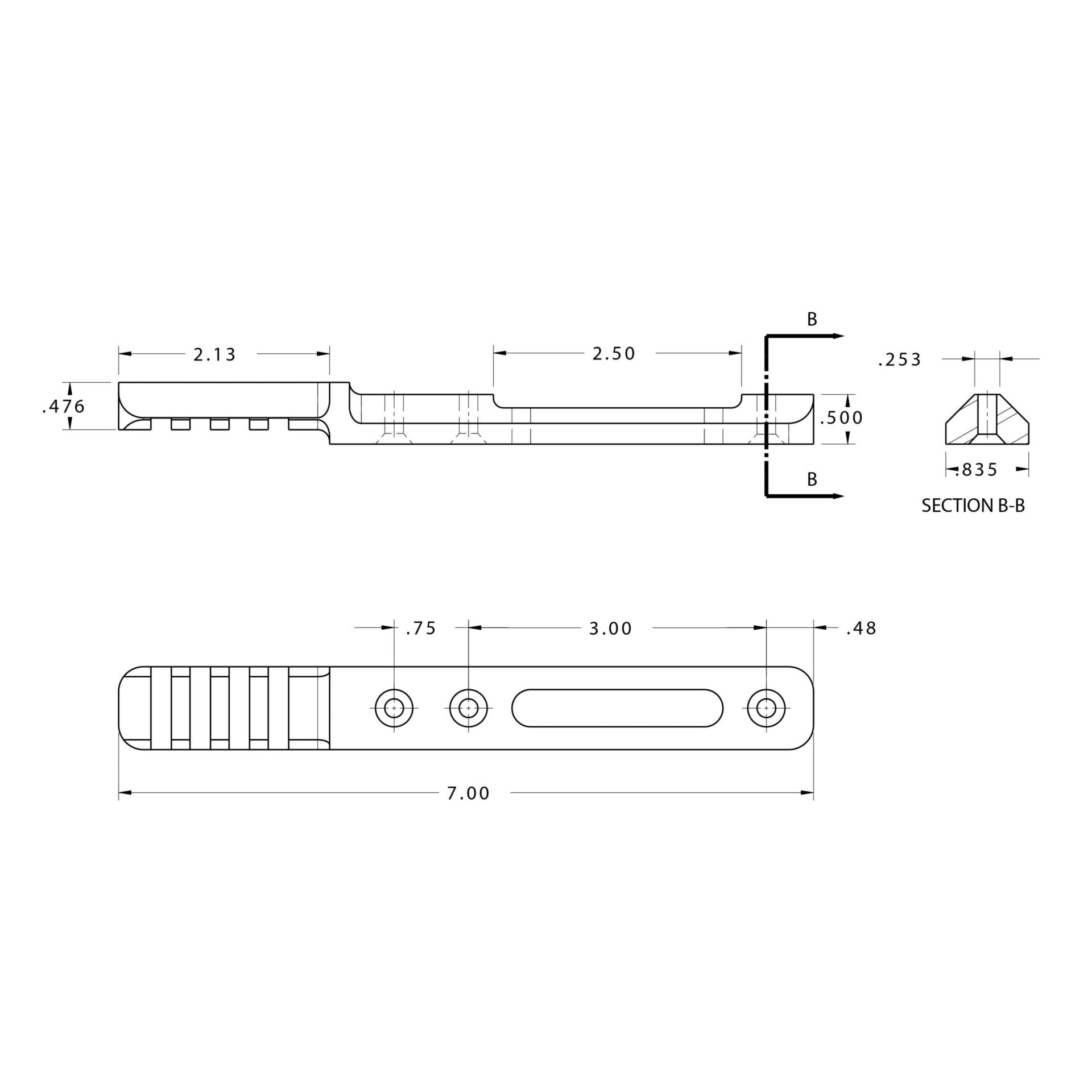 Atlas Bipod BT63 Nose Rail, product image 3