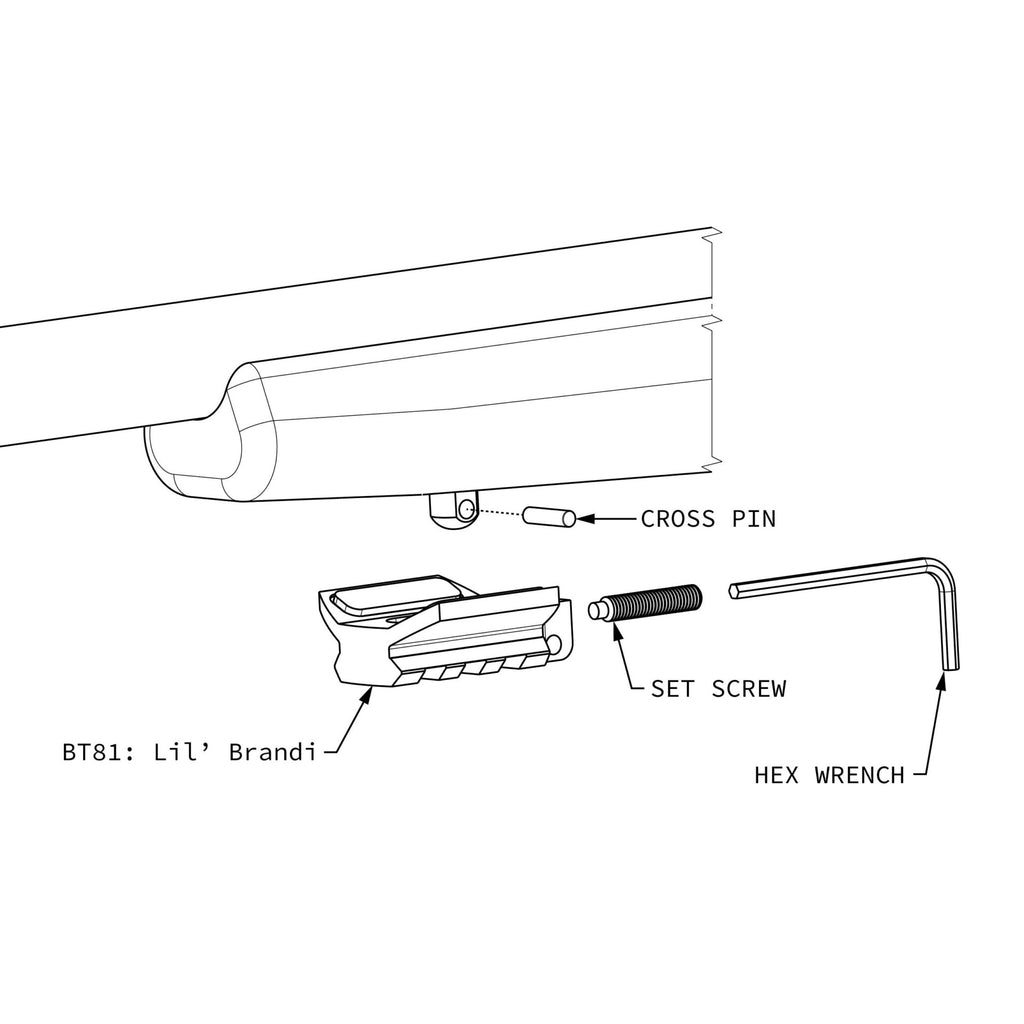 Atlas Bipod BT81 Lil' Brandi Sling Stud to Picatinny Rail Adapter, product image 3