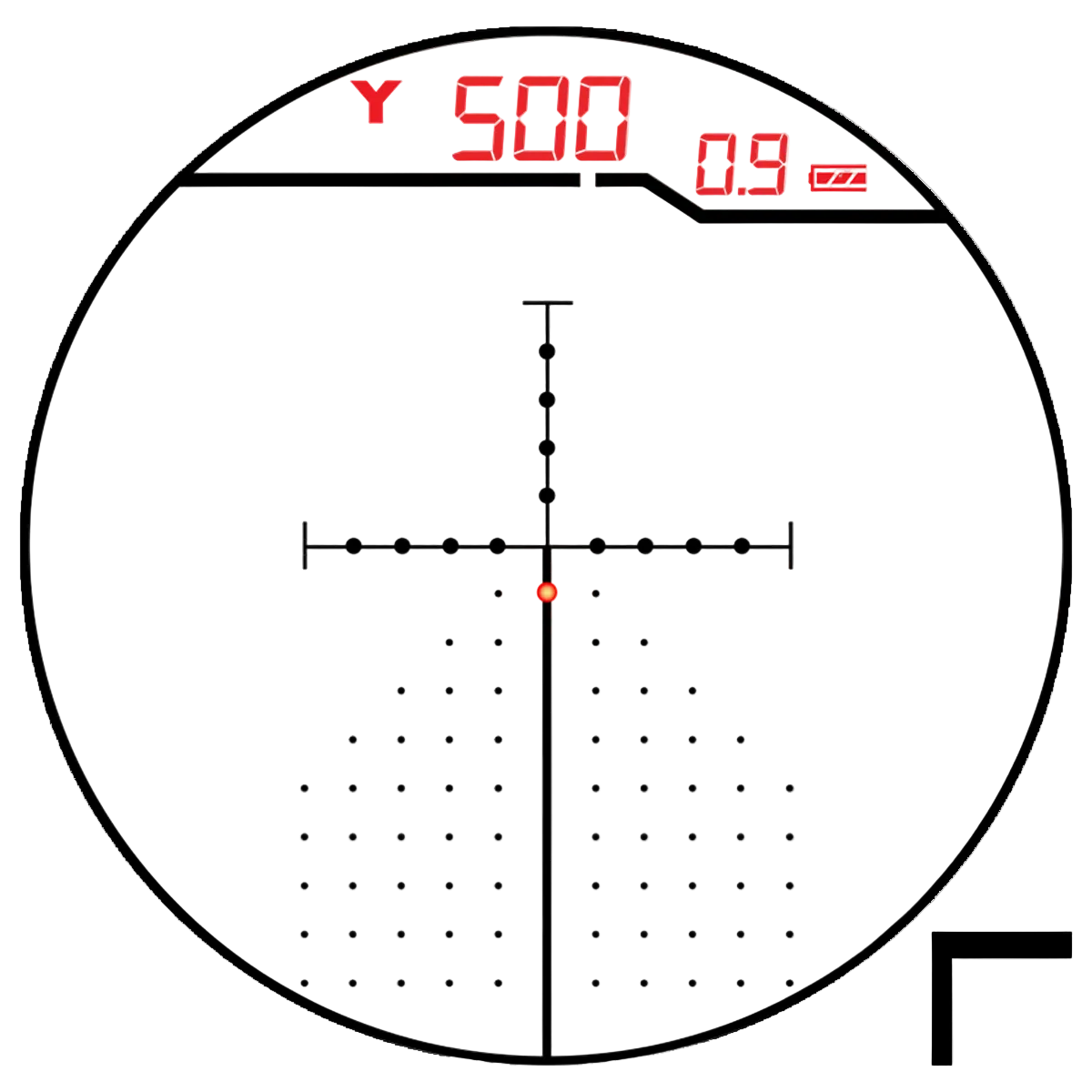 Burris Eliminator 5 LaserScope 5-20x50 Rifle Scope X96, X96 reticle diagram