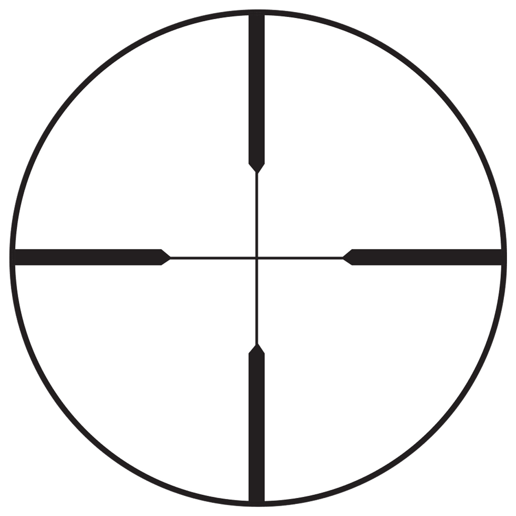 Burris Handgun Scope 2-7x32, Plex, Nickel/Silver, Plex reticle diagram