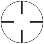 Burris Handgun Scope 2-7x32, Plex, Nickel/Silver, Plex reticle diagram