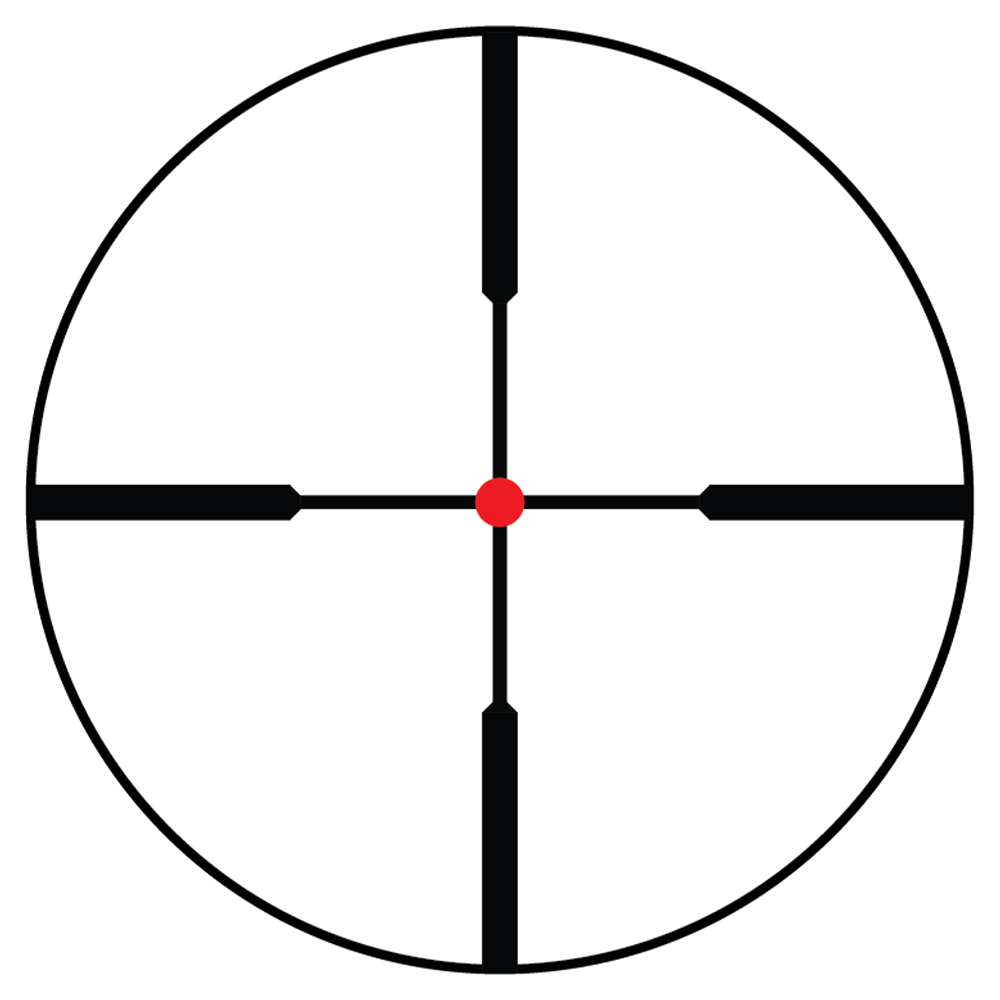 Burris Veracity 3-15x44 Rifle Scope Fiber Dot Plex, Fiber Dot Plex reticle diagram