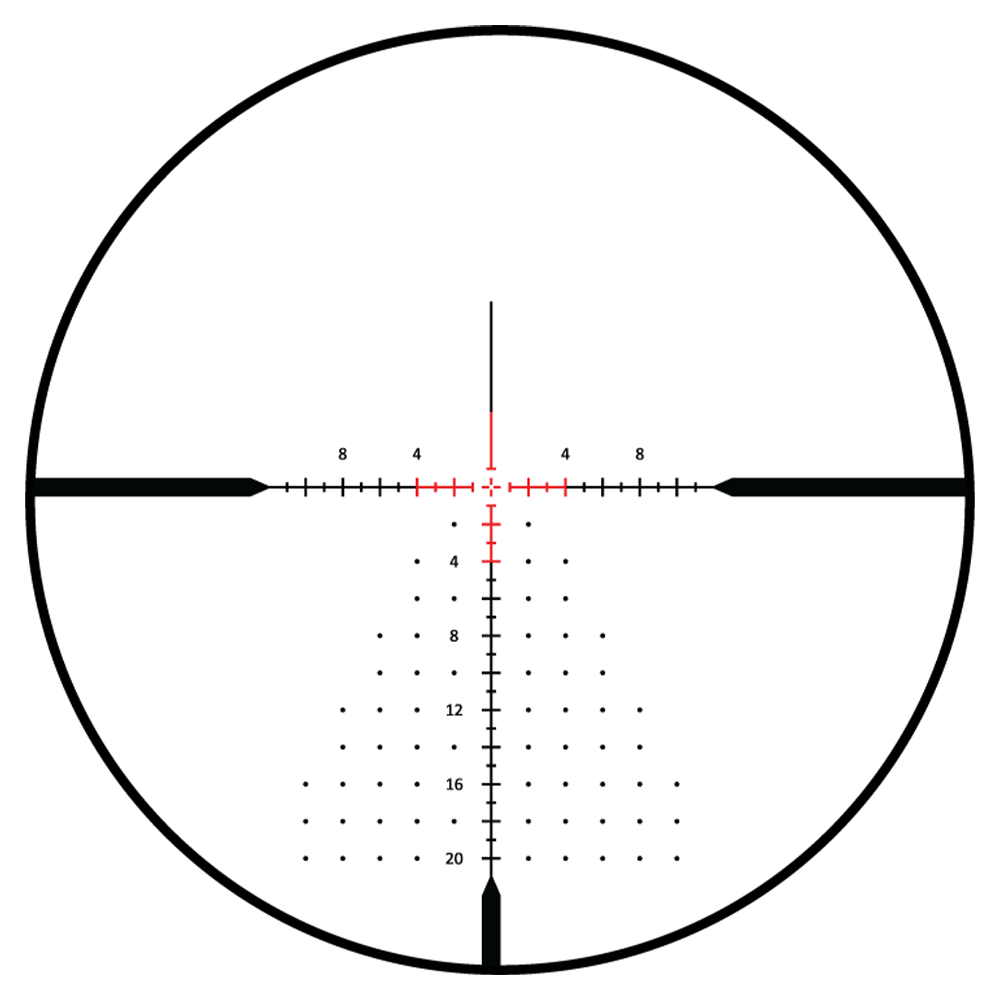 Burris Veracity 5-25x50 FFP Rifle Scope Illuminated RCT-MOA, RCT-MOA reticle diagram