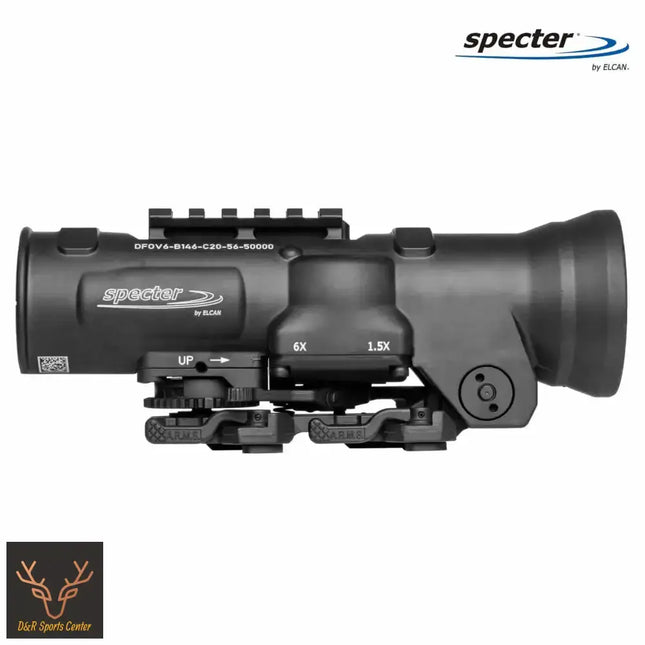 ELCAN SpecterDR 1.5x/6x 5.56 BDC Black Scope w/Flip Covers, ARD & A.R.M.S. Levers DFOV6-B146-C10 LPVO Rifle Scope ELCAN SpecterDR 