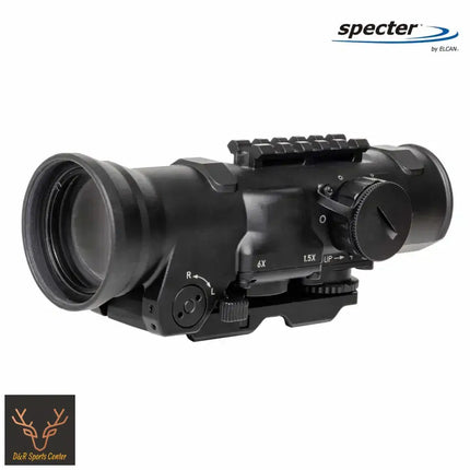 ELCAN SpecterDR 1.5x/6x 5.56 BDC Black Scope w/Flip Covers, ARD & A.R.M.S. Levers DFOV6-B146-C10 LPVO Rifle Scope ELCAN SpecterDR 