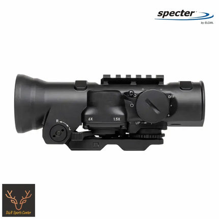 ELCAN SpecterDR 1.5x/6x 5.56 BDC Black Scope w/Flip Covers, ARD & A.R.M.S. Levers DFOV6-B146-C10 LPVO Rifle Scope ELCAN SpecterDR 