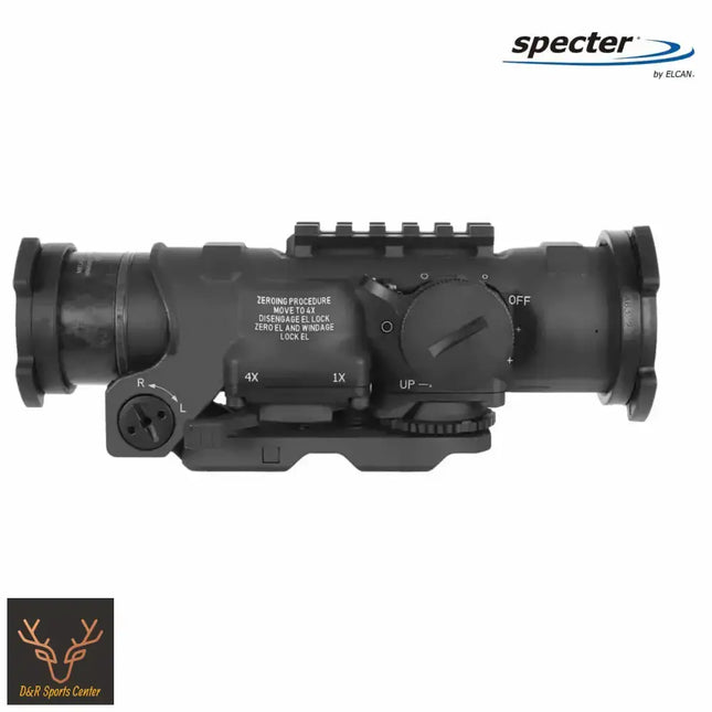 ELCAN SpecterDR 1x/4x 5.56 BDC Black Scope w/Flip Covers, ARD & A.R.M.S. Levers DFOV4-B146-C10 LPVO Rifle Scope ELCAN SpecterDR 