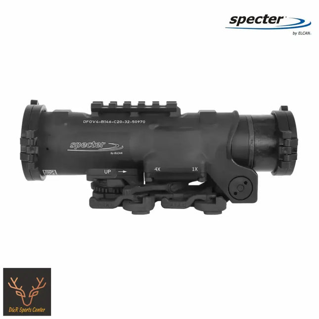 ELCAN SpecterDR 1x/4x 7.62 BDC Black Scope w/Flip Covers, ARD & A.R.M.S. Levers DFOV4-B146-C20 LPVO Rifle Scope ELCAN SpecterDR 