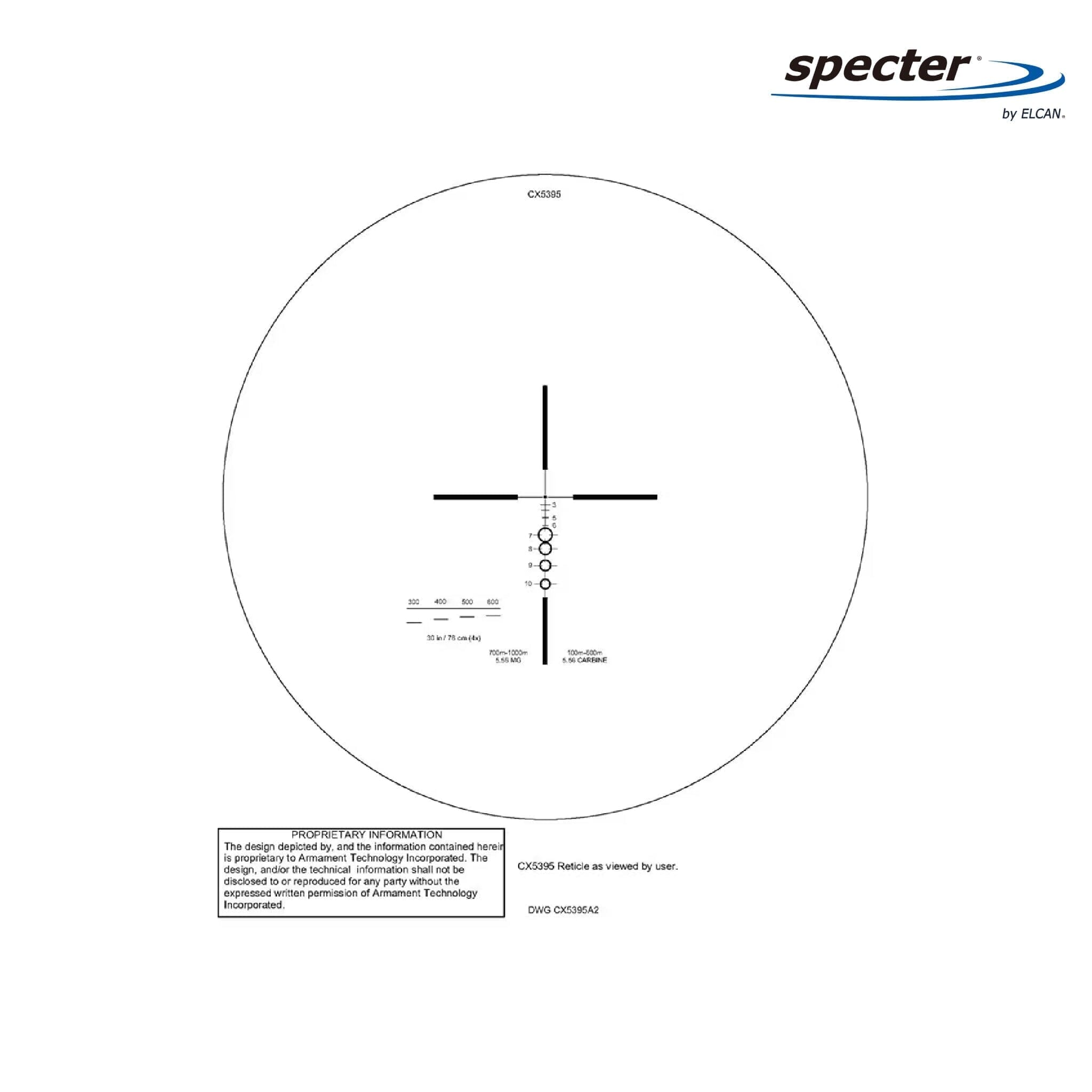 ELCAN SpecterDR 1x/4x Rifle Scope - .223/5.56 BDC Reticle Rifle Scope ELCAN SpecterDR 